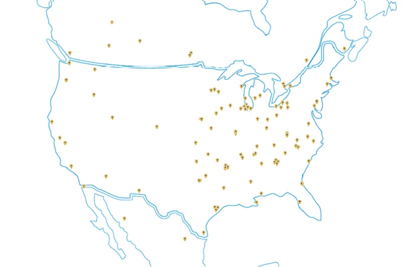 North America Ryerson Pinpoints